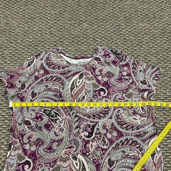 Y2K Purple Paisley Top - Picture 4 of 5